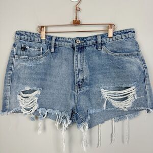 KANCAN | Distressed Denim Blue Jean Shorts Women’s Size 31 (Juniors 15)